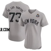 Yerry de los Santos Men's New York Yankees Gray Elite Road 2024 World Series Jersey