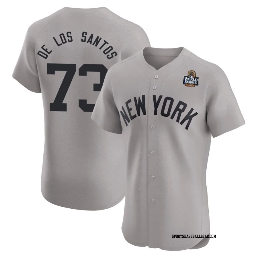 Yerry de los Santos Men's New York Yankees Gray Elite Road 2024 World Series Jersey