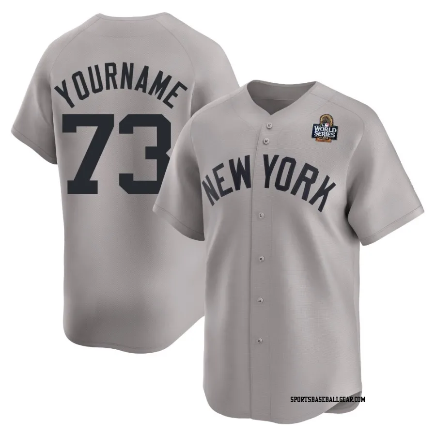 Yerry de los Santos Men's New York Yankees Gray Limited Away 2024 World Series Jersey