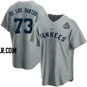 Yerry de los Santos Men's New York Yankees Gray Replica Road Cooperstown Collection 2024 World Series Jersey