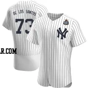 Yerry de los Santos Men's New York Yankees White Authentic Home 2024 World Series Jersey