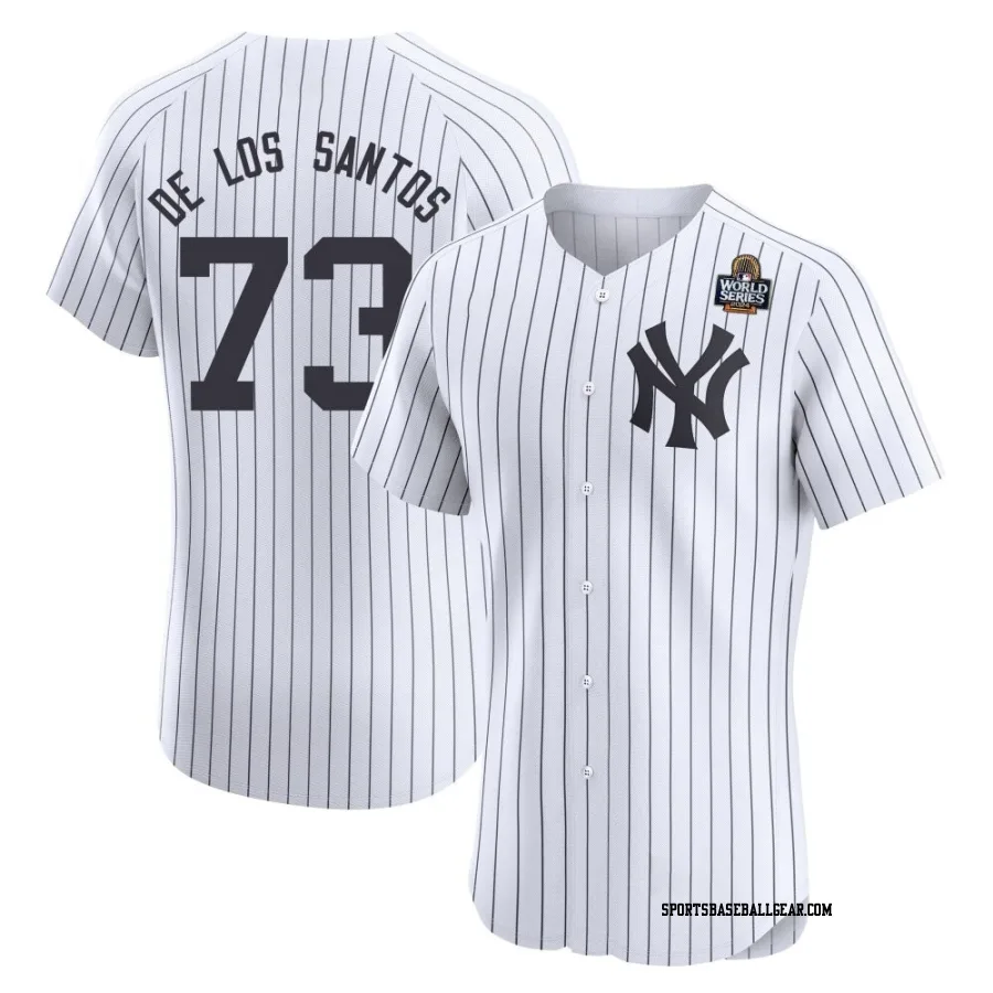 Yerry de los Santos Men's New York Yankees White Elite Home 2024 World Series Jersey