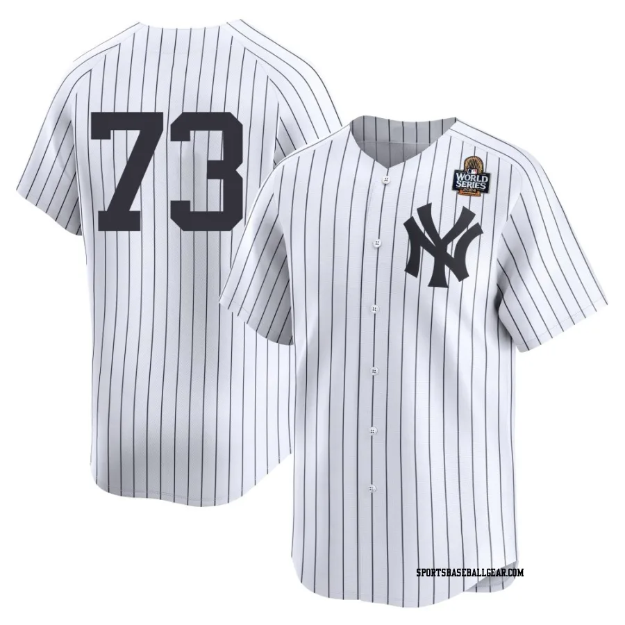 Yerry de los Santos Men's New York Yankees White Limited Yankee Home 2nd 2024 World Series Jersey