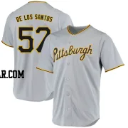 Yerry De Los Santos Men's Pittsburgh Pirates Gray Replica Road Jersey