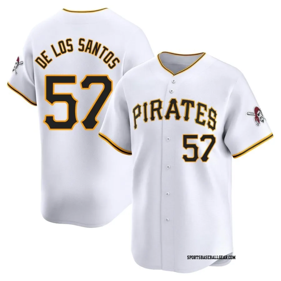 Yerry De Los Santos Men's Pittsburgh Pirates White Limited Home Jersey