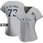 Yerry de los Santos Women's New York Yankees Gray Authentic Road Name 2024 World Series Jersey