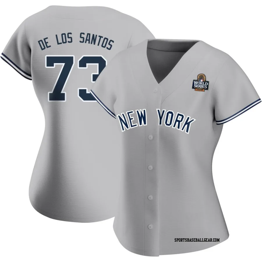 Yerry de los Santos Women's New York Yankees Gray Authentic Road Name 2024 World Series Jersey