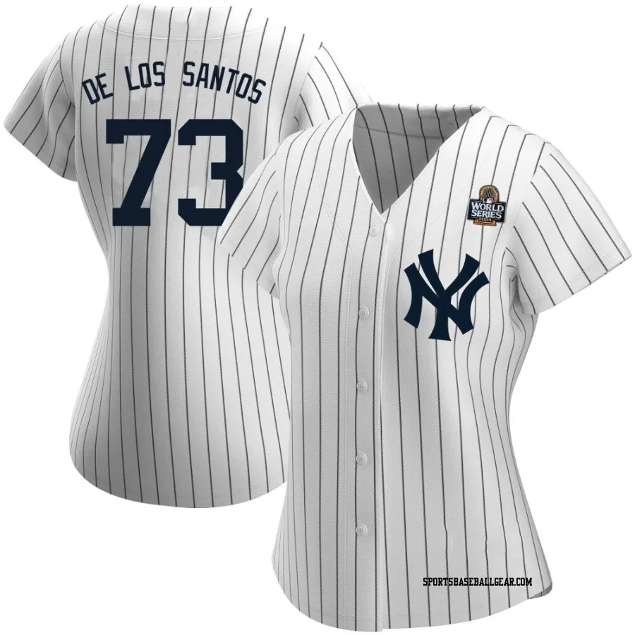 Yerry de los Santos Women's New York Yankees White Authentic Home Name 2024 World Series Jersey