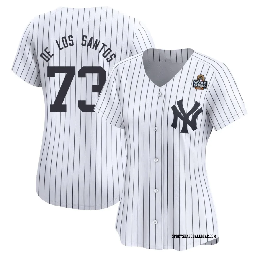 Yerry de los Santos Women's New York Yankees White Limited Yankee Home 2024 World Series Jersey