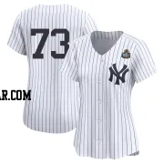 Yerry de los Santos Women's New York Yankees White Limited Yankee Home 2nd 2024 World Series Jersey