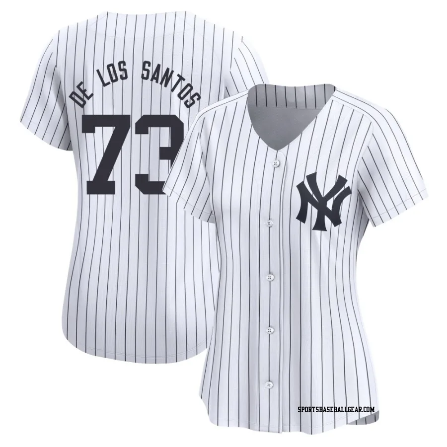 Yerry de los Santos Women's New York Yankees White Limited Yankee Home Jersey