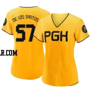 Yerry De Los Santos Women's Pittsburgh Pirates Gold Replica 2023 City Connect Jersey