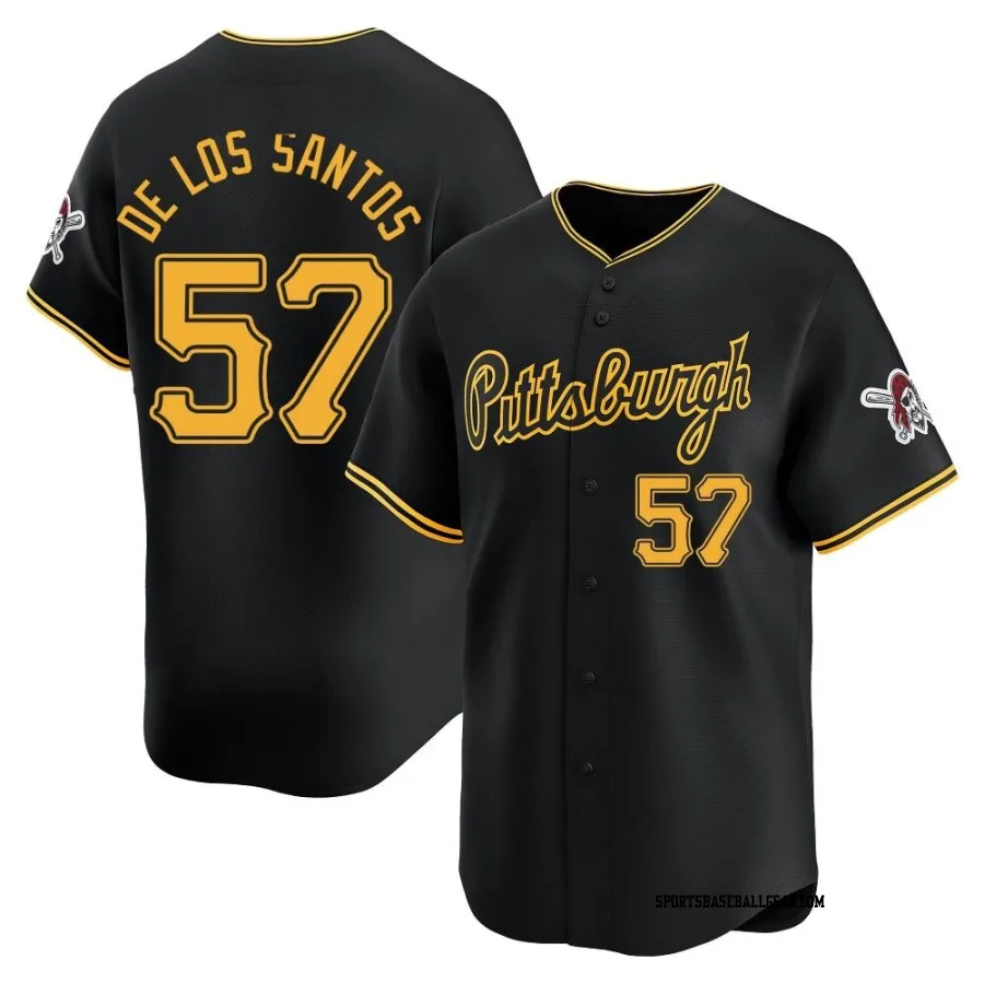 Yerry De Los Santos Youth Pittsburgh Pirates Black Limited Alternate Jersey