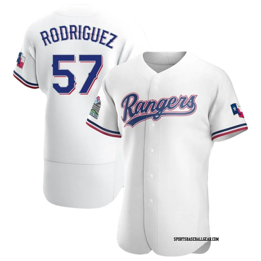 Yerry Rodriguez Men's Texas Rangers White Authentic Home Jersey