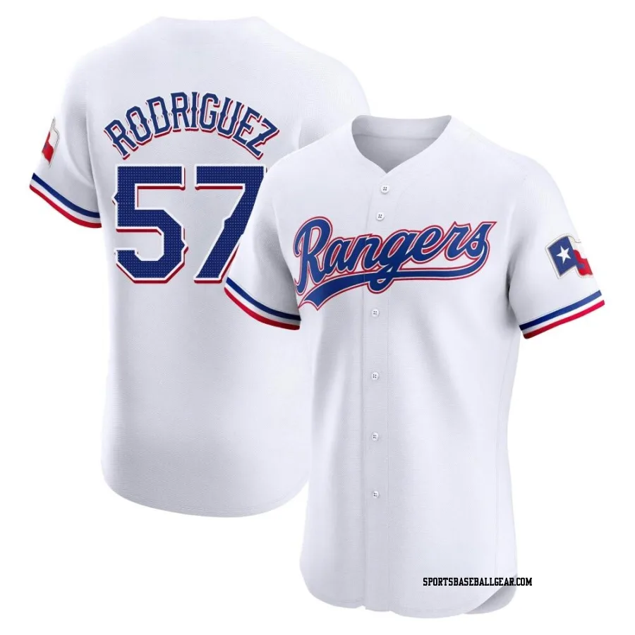 Yerry Rodriguez Men's Texas Rangers White Elite Home Jersey