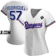 Yerry Rodriguez Women's Texas Rangers White Authentic Home 2023 World Series Jersey