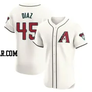 Yilber Diaz Men's Arizona Diamondbacks Cream Elite Home Patch Jersey