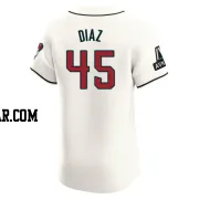 Yilber Diaz Men's Arizona Diamondbacks Cream Elite Home Patch Jersey