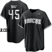 Yilber Diaz Men's Arizona Diamondbacks White Replica Black 2023 World Series Jersey