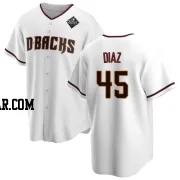 Yilber Diaz Men's Arizona Diamondbacks White Replica Home 2023 World Series Jersey