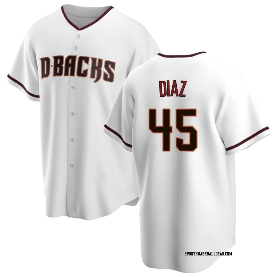 Yilber Diaz Men's Arizona Diamondbacks White Replica Home Jersey