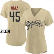 Yilber Diaz Women's Arizona Diamondbacks Gold Authentic 2021 City Connect Cool Base Jersey