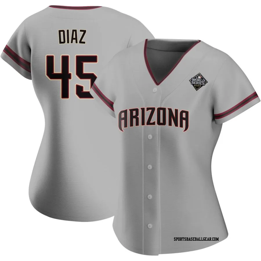 Yilber Diaz Women's Arizona Diamondbacks Gray Authentic Road 2023 World Series Jersey