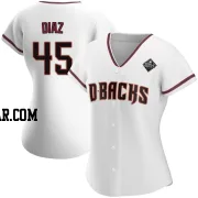 Yilber Diaz Women's Arizona Diamondbacks White Authentic Home 2023 World Series Jersey