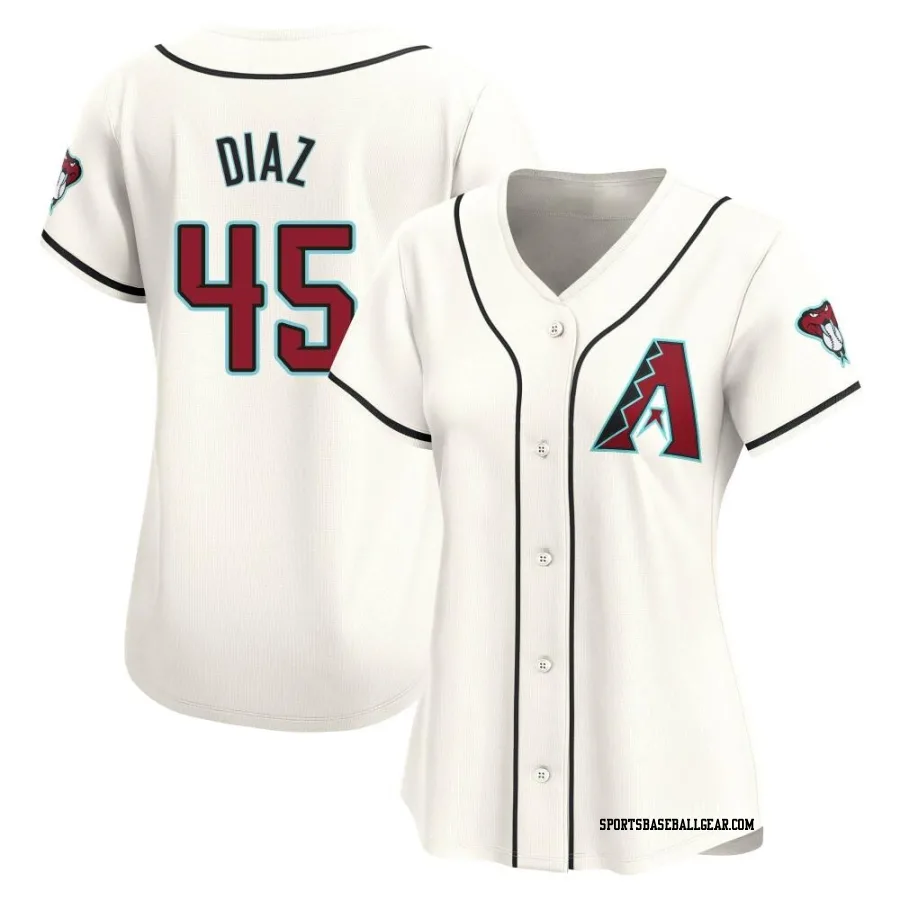 Yilber Diaz Women's Arizona Diamondbacks White Limited Home Jersey