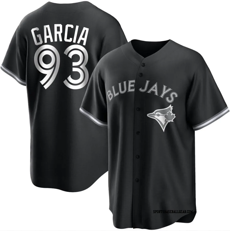 Yimi Garcia Men's Toronto Blue Jays Black/White Replica Jersey