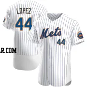 Yoan Lopez Men's New York Mets White Authentic Home Jersey