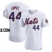 Yoan Lopez Men's New York Mets White Elite Home Jersey