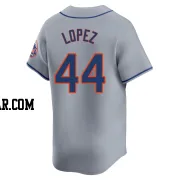 Yoan Lopez Youth New York Mets Gray Limited Away Jersey