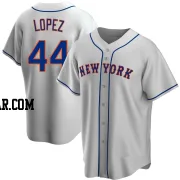 Yoan Lopez Youth New York Mets Gray Replica Road Jersey