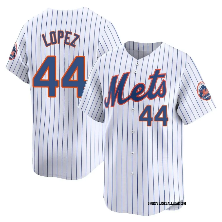 Yoan Lopez Youth New York Mets White Limited Home Jersey