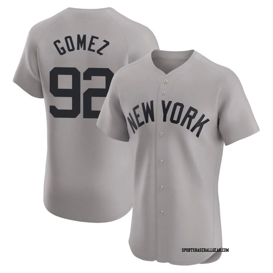 Yoendrys Gomez Men's New York Yankees Gray Elite Road Jersey