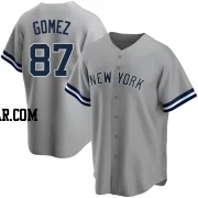 Yoendrys Gomez Men's New York Yankees Gray Replica Road Name Jersey