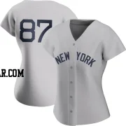 Yoendrys Gomez Women's New York Yankees Gray Authentic 2021 Field of Dreams Jersey