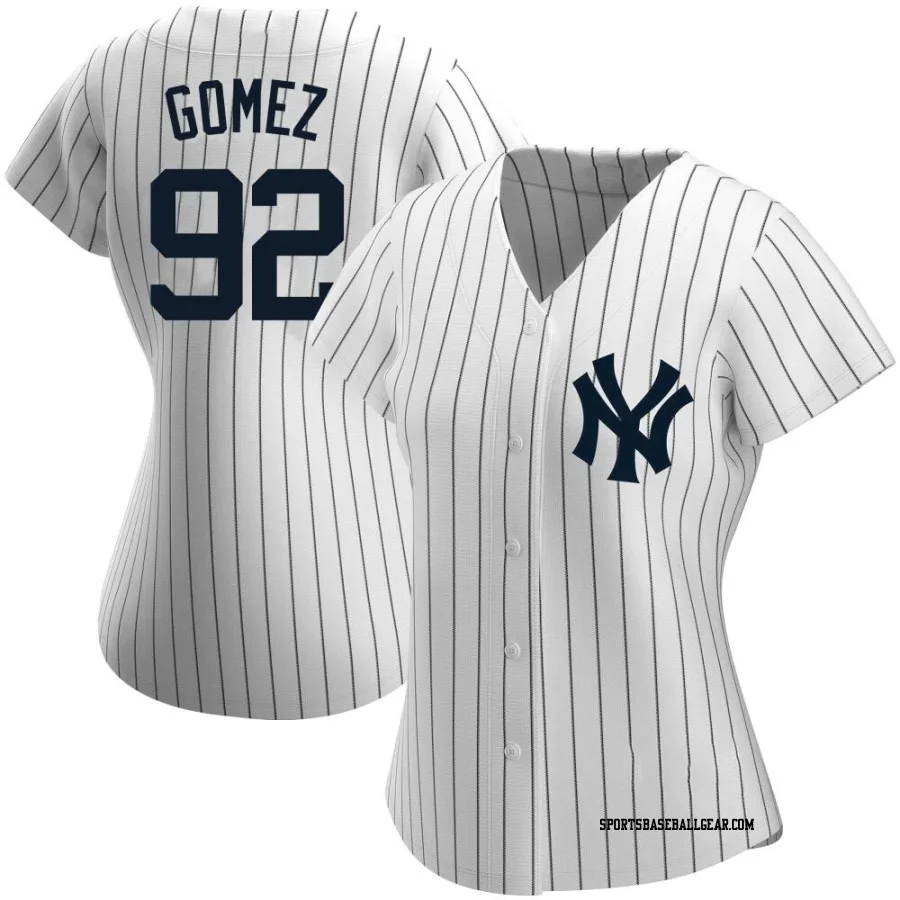 Yoendrys Gomez Women's New York Yankees White Authentic Home Name Jersey