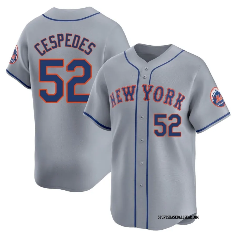 Yoenis Cespedes Men's New York Mets Gray Limited Away Jersey