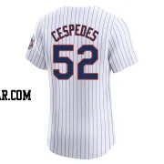 Yoenis Cespedes Men's New York Mets White Elite Home Jersey