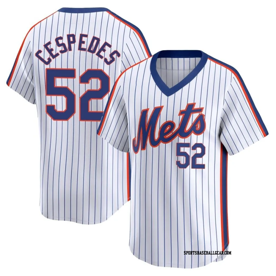 Yoenis Cespedes Men's New York Mets White Limited Cooperstown Collection Jersey