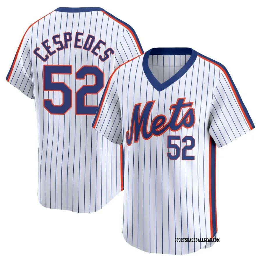 Yoenis Cespedes Youth New York Mets White Limited Cooperstown Collection Jersey