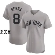 Yogi Berra Men's New York Yankees Gray Elite Road Jersey