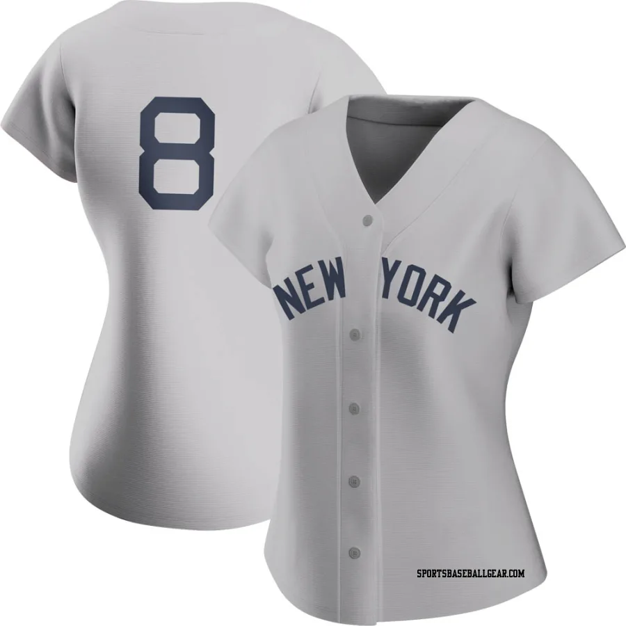 Yogi Berra Women's New York Yankees Gray Authentic 2021 Field of Dreams Jersey