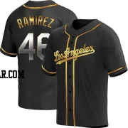 Yohan Ramirez Men's Los Angeles Dodgers Black Golden Replica Alternate Jersey