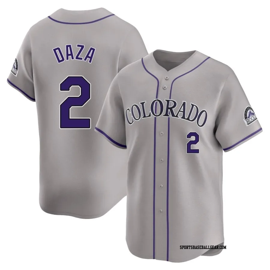 Yonathan Daza Men's Colorado Rockies Gray Limited Road Jersey