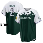 Yonathan Daza Men's Colorado Rockies Green Replica 2022 City Connect Jersey