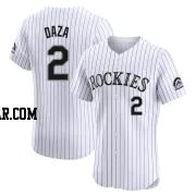 Yonathan Daza Men's Colorado Rockies White Elite Home Jersey