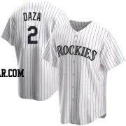 Yonathan Daza Youth Colorado Rockies White Replica Home Jersey